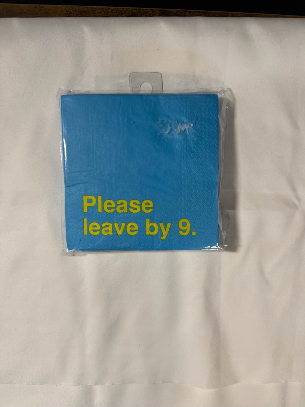Cocktail Napkins - "Please leave by 9." NEW